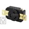 Ac Works Locking Receptacle, L5-20R, 20 A, 125V AC, 2 Pole, Flush Mount, Black FML520R - alternate 2